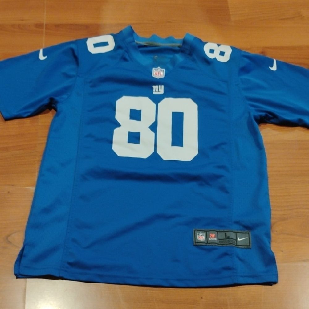 Nike Blue and White Sports N Y Giants Jersey#80 Cruz